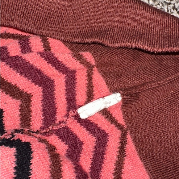 Prana Meryl Sweater hooded multi-colored zigzag (chevron) knit dress - Picture 6 of 6